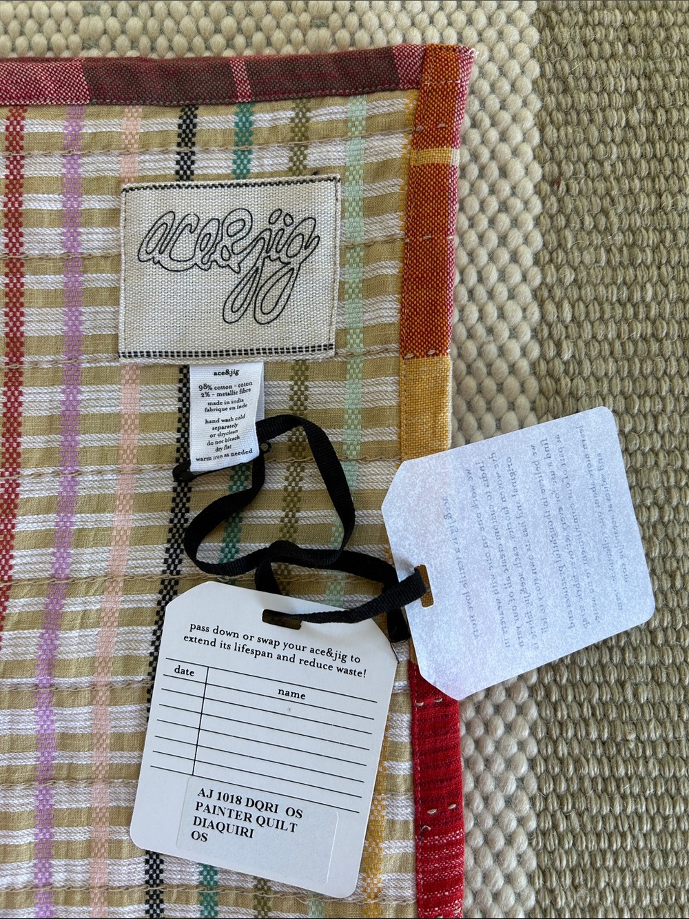 ACE & JIG NWT painter quilt in daiquiri one size - Picture 11 of 16